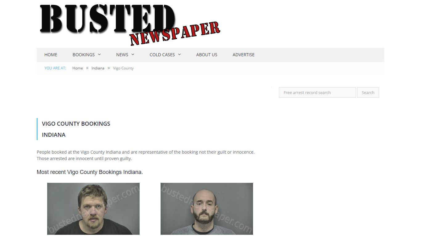 Vigo County, IN Mugshots - BUSTEDNEWSPAPER.COM